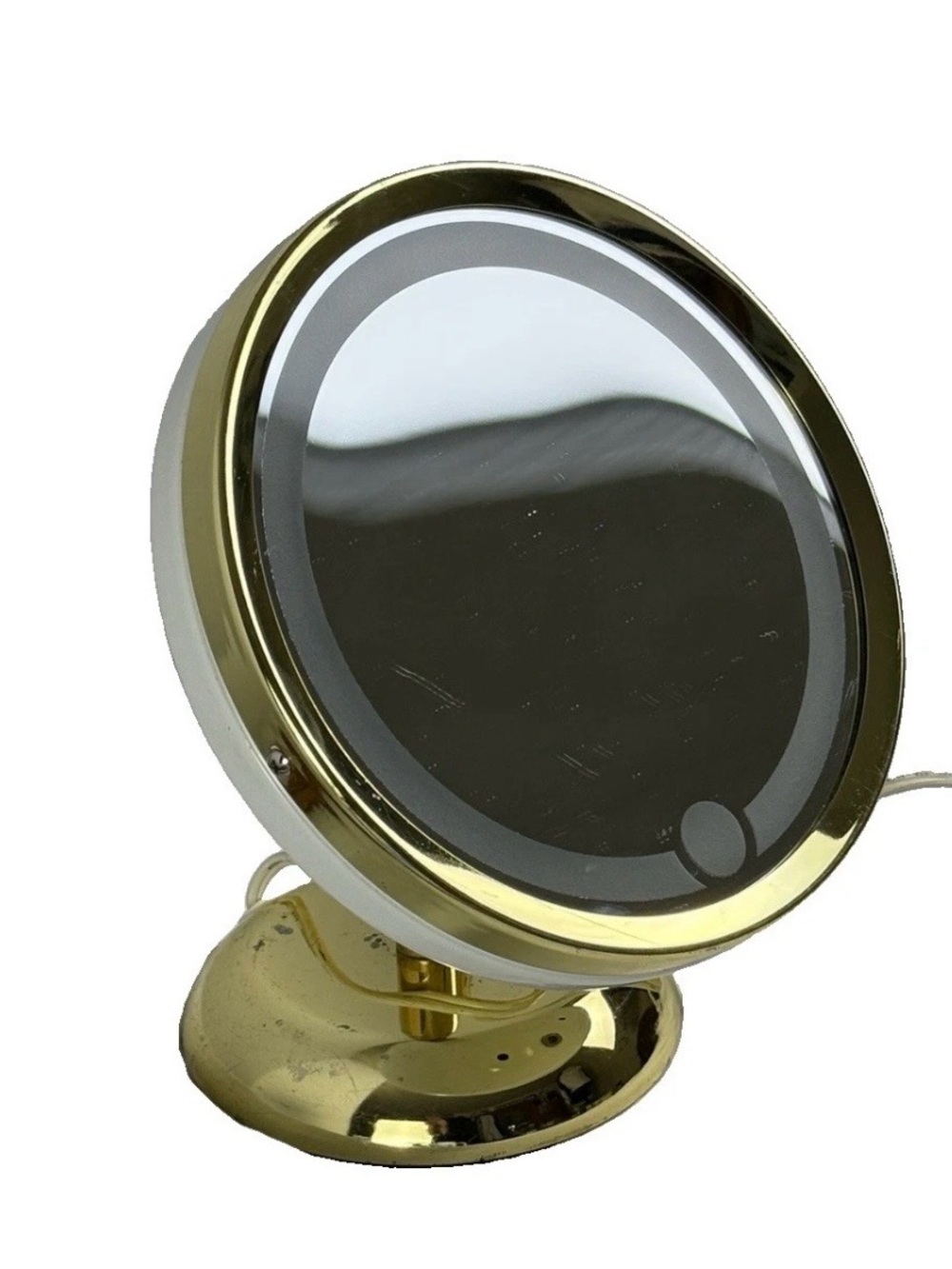 Vintage 80’s Makeup Mirror Ton Jon Nova Vanity Lighted Gold Hollywood Regency